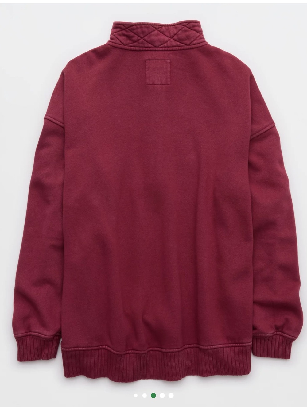 Aerie On Snap! Pullover Sweatshirt - Deep Cherry - Picture 6 of 8